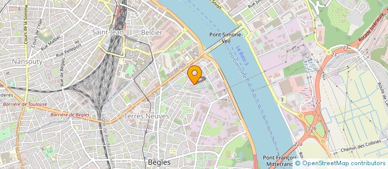 localisation de l'entreprise AESCB (ASSOCIATION DES ETUDIANTS ET STAGIAIRES CONGOLAIS DE BORDEAUX)  BEGLES