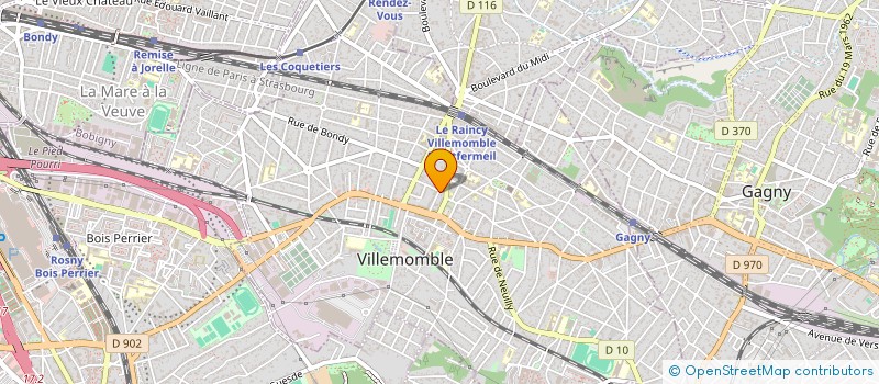 localisation de l'entreprise AET à VILLEMOMBLE