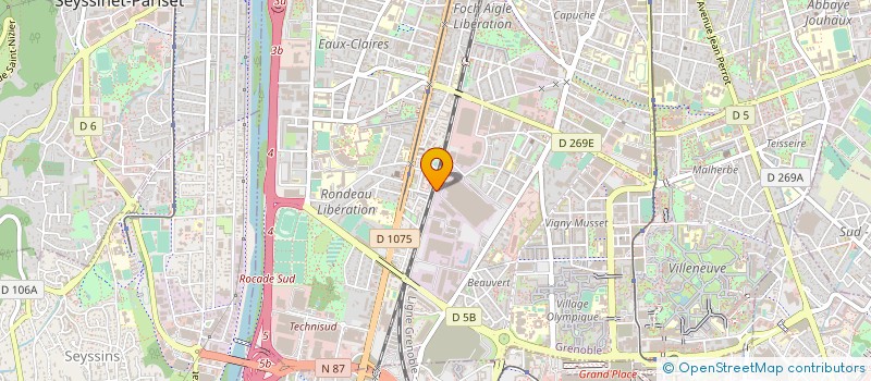 localisation de l'entreprise AET TECHNOLOGIES à GRENOBLE