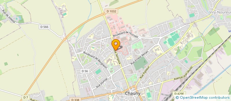 localisation de l'entreprise AETP à CHAUNY