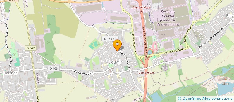 localisation de l'entreprise AETP TRANSPORT  HAISNES