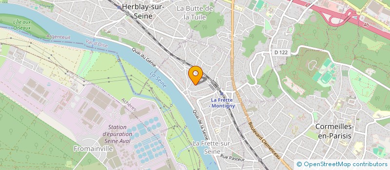 localisation de l'entreprise AEV IMMO  LA FRETTE-SUR-SEINE