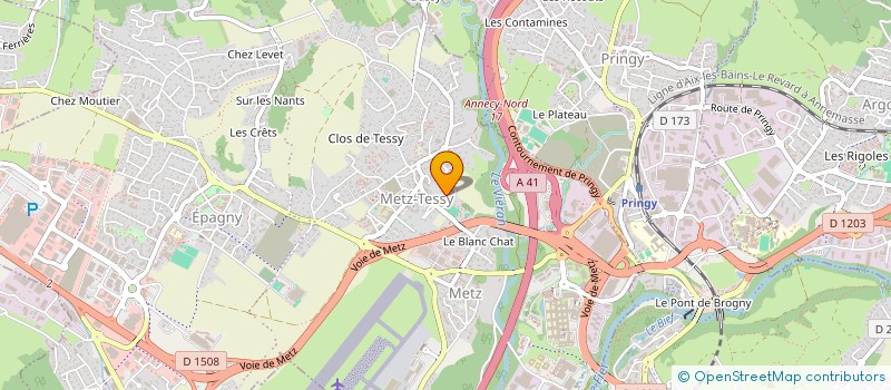 localisation de l'entreprise AF CARRELAGE  EPAGNY METZ-TESSY