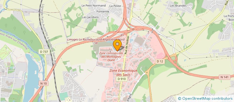 localisation de l'entreprise AF CHAMPNIERS SPORT à CHAMPNIERS