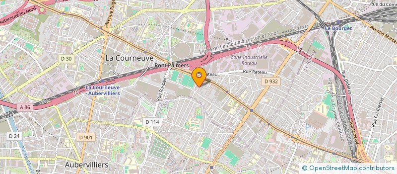 localisation de l'entreprise AF CONSULT à LA COURNEUVE