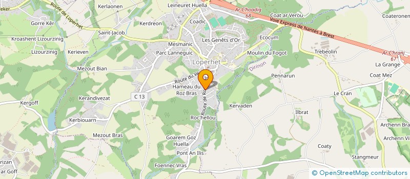 localisation de l'entreprise AF CONSULTANT à LOPERHET