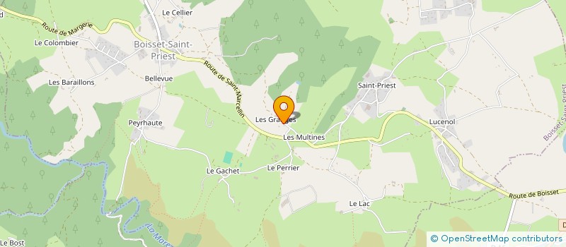 localisation de l'entreprise AF CREATION PAYSAGE  BOISSET-SAINT-PRIEST