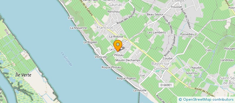 localisation de l'entreprise AF.IMMO  BAYON-SUR-GIRONDE