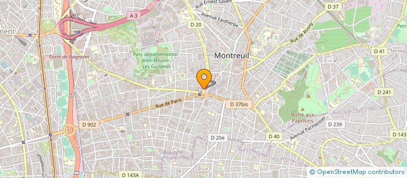 localisation de l'entreprise AF IMMOBILIER à MONTREUIL