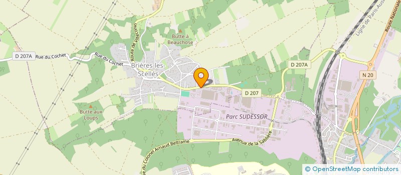 localisation de l'entreprise AF INDUSTRY  BRIERES-LES-SCELLES