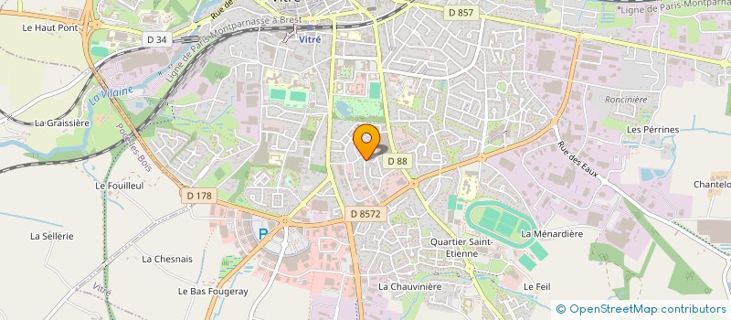 localisation de l'entreprise AF LITERIE ET DECO à VITRE