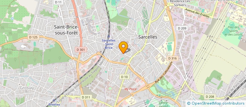 localisation de l'entreprise AF PIECES AUTO  SARCELLES