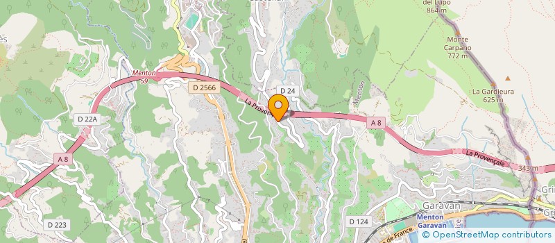localisation de l'entreprise AF SERVICE à MENTON