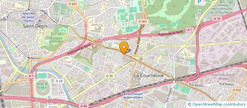 localisation de l'entreprise AF SERVICES à LA COURNEUVE
