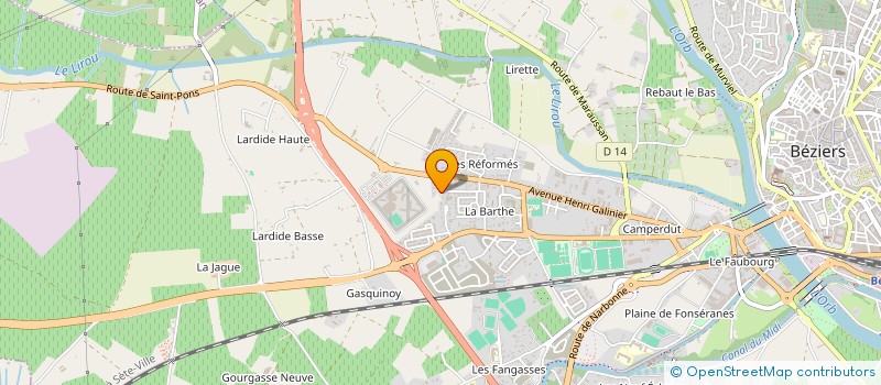 localisation de l'entreprise AF & TMO à BEZIERS