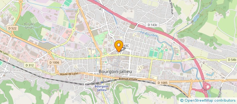 localisation de l'entreprise AF TRANSPORTS  BOURGOIN-JALLIEU
