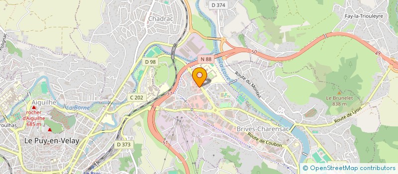 localisation de l'entreprise AF1  BRIVES-CHARENSAC