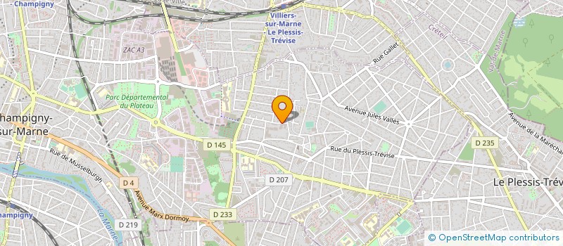 localisation de l'entreprise AF2C à CHAMPIGNY-SUR-MARNE