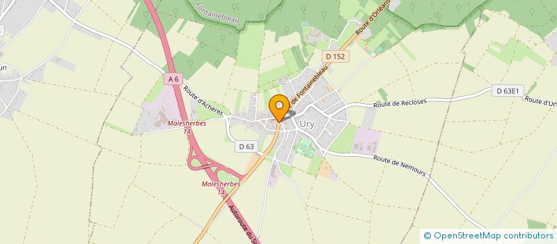 localisation de l'entreprise AF2J à URY