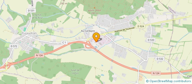 localisation de l'entreprise AFA  PUJAUDRAN