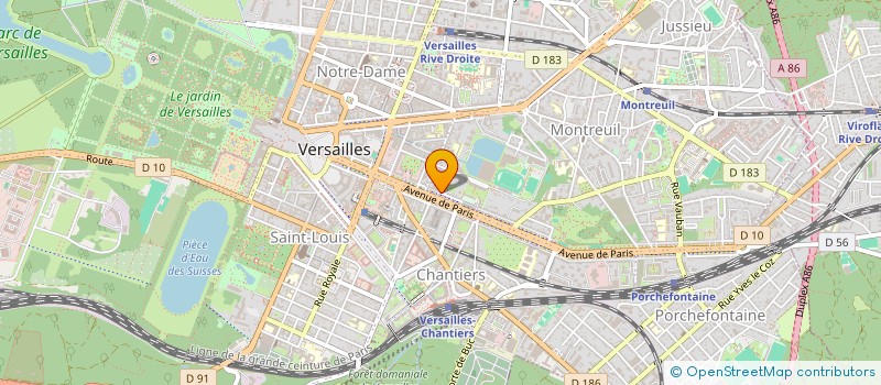 localisation de l'entreprise AFACE à VERSAILLES