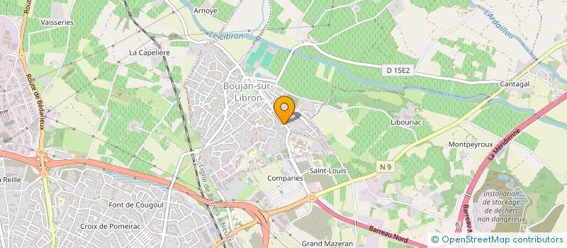 localisation de l'entreprise AFAF  BOUJAN-SUR-LIBRON