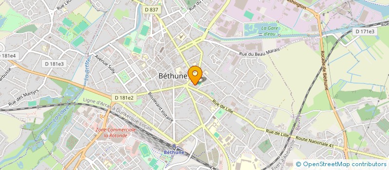 localisation de l'entreprise AFAL DISTRI à BETHUNE