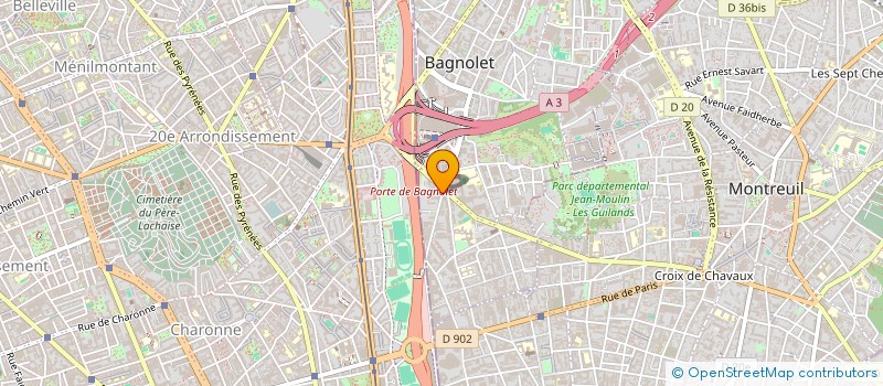 localisation de l'entreprise AFASAM à BAGNOLET
