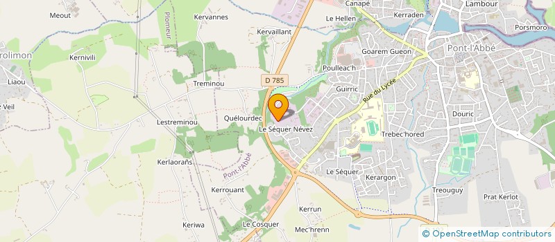 localisation de l'entreprise AFB SERRURERIE MENUISERIE  PONT-L'ABBE