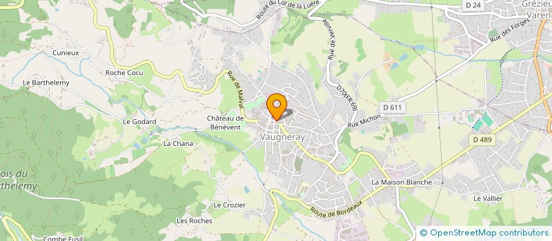 localisation de l'entreprise AFC  VAUGNERAY