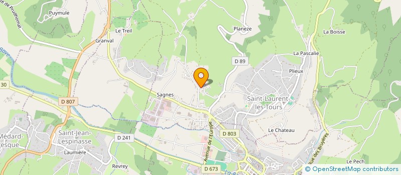 localisation de l'entreprise AFC.  SAINT-LAURENT-LES-TOURS