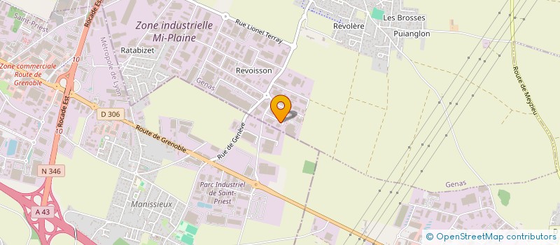 localisation de l'entreprise AFCA-V2  GENAS