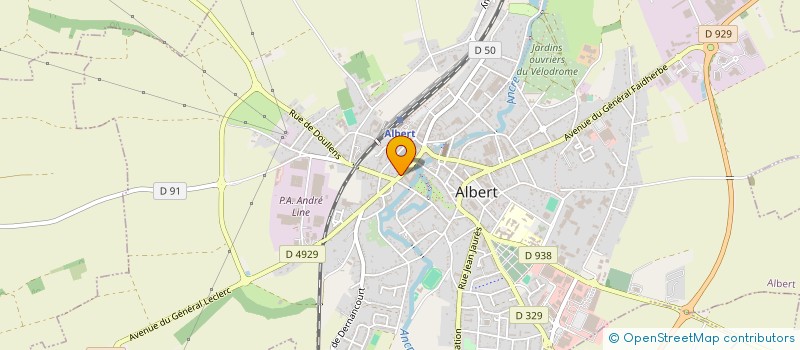 localisation de l'entreprise AFCLIM CHAUFFAGE à ALBERT