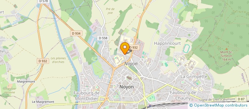 localisation de l'entreprise AFD 60 ASSOCIATION DES DIABETIQUES NOYONNAIS  NOYON