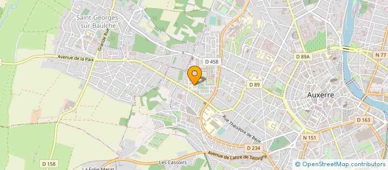 localisation de l'entreprise AFD 89 ASSOCIATION DES DIABETIQUES DE L'YONNE à AUXERRE