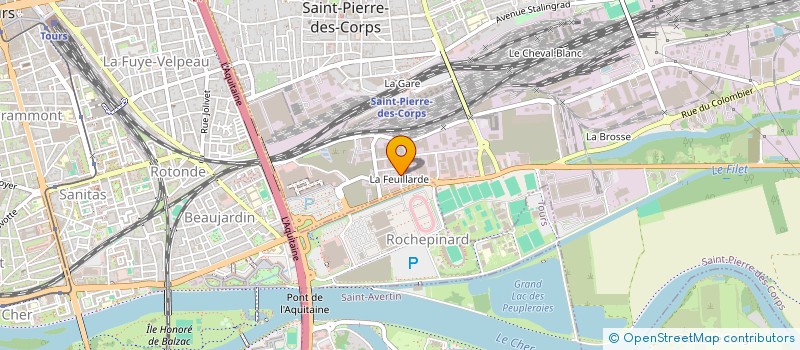 localisation de l'entreprise AFD - PRODUCTION à SAINT-PIERRE-DES-CORPS