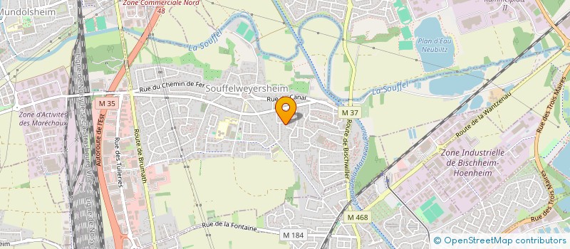 localisation de l'entreprise AFEG  SOUFFELWEYERSHEIM