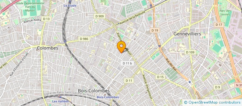 localisation de l'entreprise AFEM HOLDING à BOIS-COLOMBES