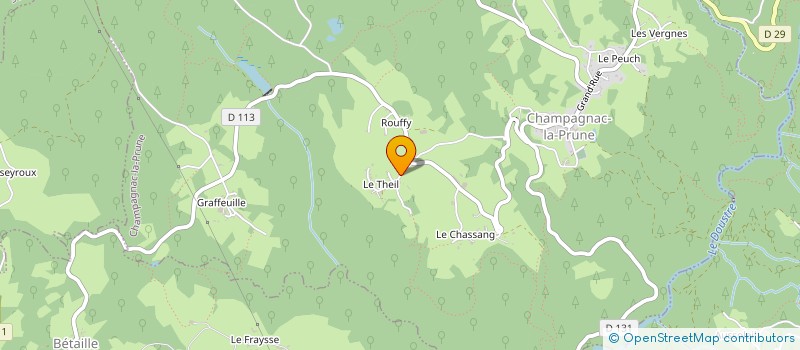 localisation de l'entreprise AFERBI à MARCILLAC-LA-CROISILLE