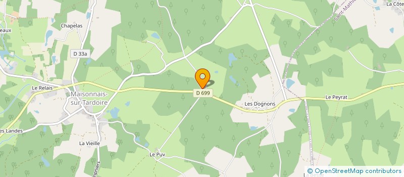 localisation de l'entreprise AFF DISTRIBUTION à MAISONNAIS-SUR-TARDOIRE