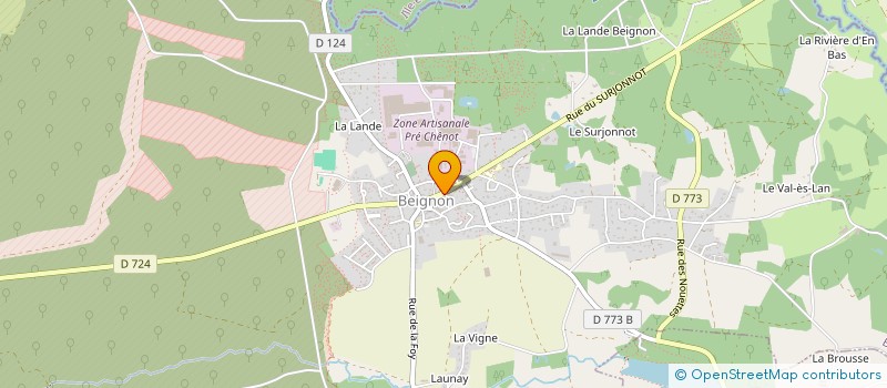 localisation de l'entreprise AFF PRODUCTIONS  BEIGNON