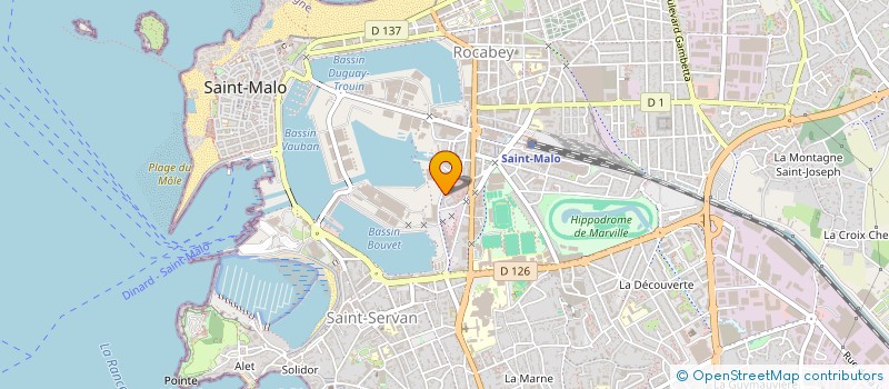 localisation de l'entreprise AFFAIRES PNEUS MALOUINS  SAINT-MALO