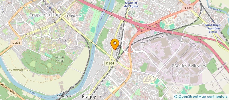 localisation de l'entreprise AFFICHAGE COMMUNICATION INDUSTRIE  ERAGNY