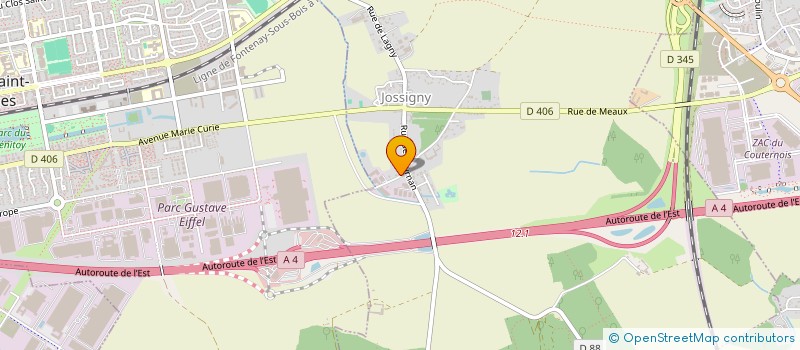 localisation de l'entreprise AFFICHAGE PROMOTION SIGNALETIQUE  JOSSIGNY