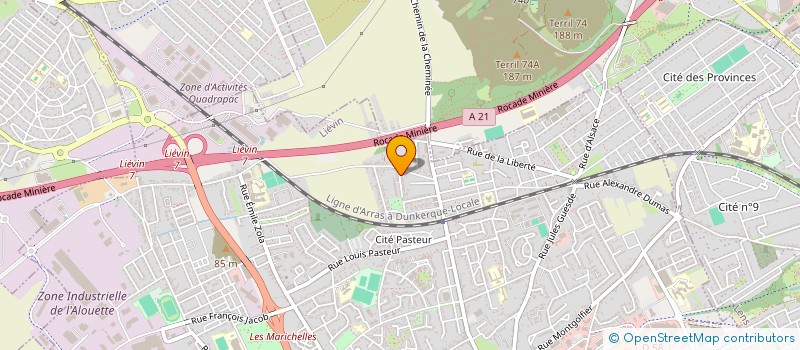 localisation de l'entreprise AFFINI' THE  LIEVIN