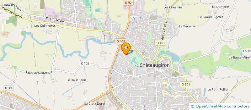 localisation de l'entreprise AFFINITES CUISINES à CHATEAUGIRON