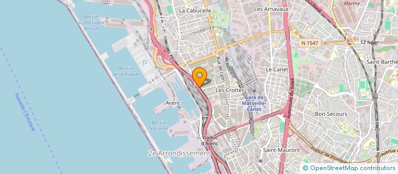 localisation de l'entreprise AFFRETEMENT LOCATION TRPTS INTERNAT MIDI à MARSEILLE