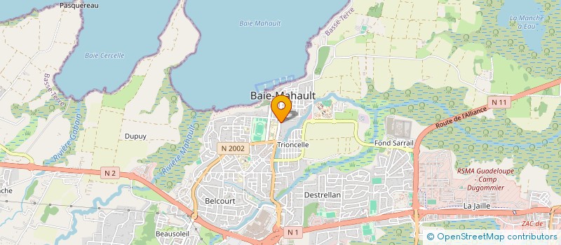 localisation de l'entreprise AFG HOLDING  BAIE-MAHAULT