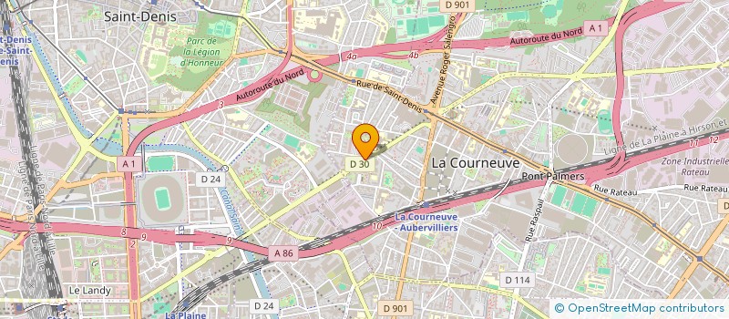 localisation de l'entreprise AFI à LA COURNEUVE