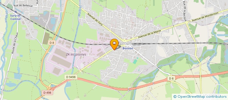 localisation de l'entreprise AFI  BONSON